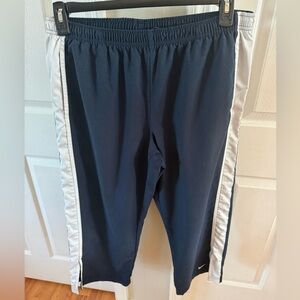 Nike Women's Navy Joggers with White Stripes